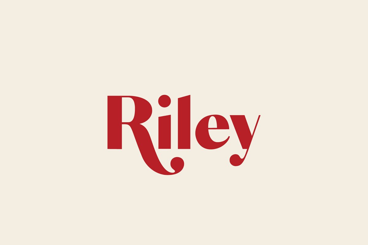 Пример шрифта Riley
